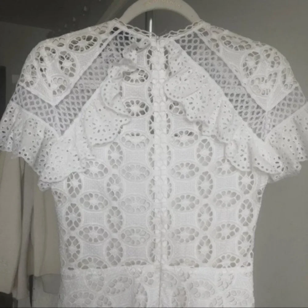 Sandro ✨ Ruffles and Lace Mini dress - Picture 8 of 10